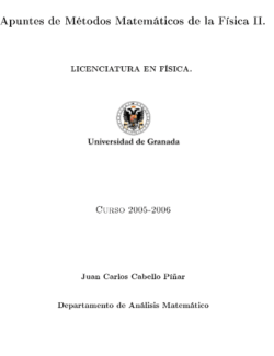 Apuntes de Métodos Matemáticos de la Física – Juan Carlos Cabello – 1ra Edición