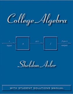 college algebra sheldon axler 1st edition