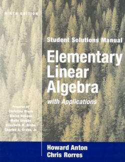 elementary linear algebra 9th edition howard anton