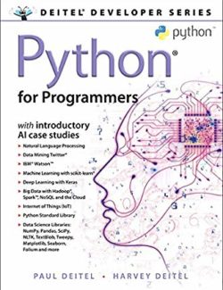 Python for Programmers with Big Data and Artificial Intelligence Case Studies – Deitel & Deitel – 1st Edition