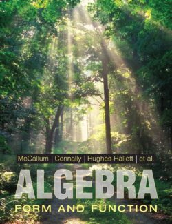 Algebra Form and Function – William G. McCallum – 3rd Edition